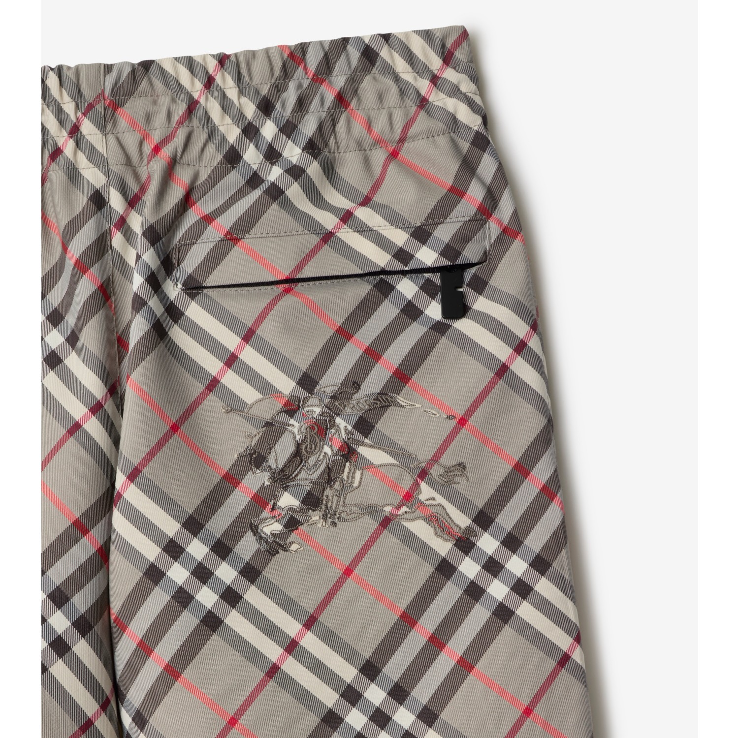 Check Shorts in Mauve grey - Women, Nylon | Burberry® Official