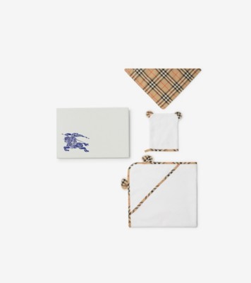 コットンブレンド ツーピース ベイビーギフトセット (ホワイト