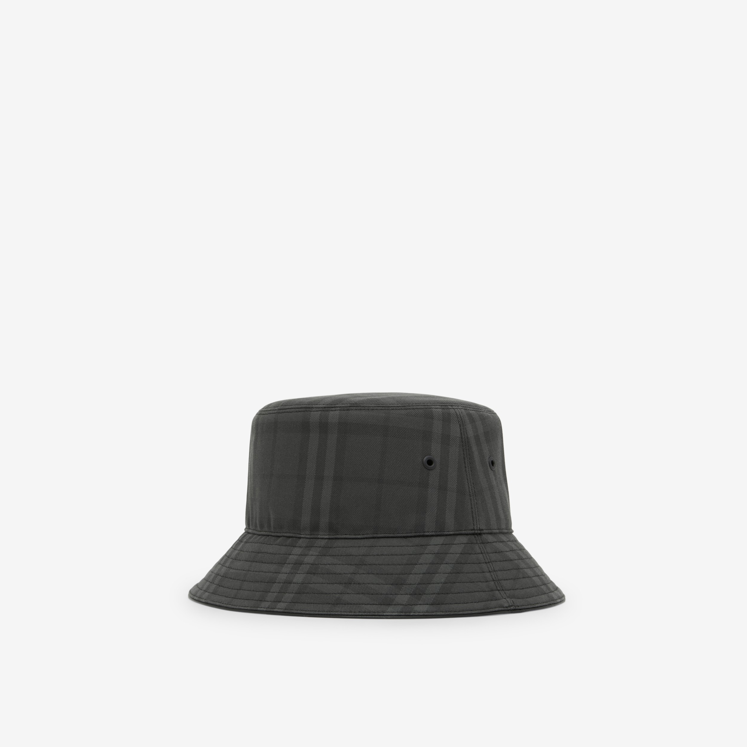 Vintage Check Cotton Bucket Hat in Charcoal | Burberry® Official