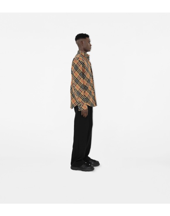 Oversized Check Wool Shirt