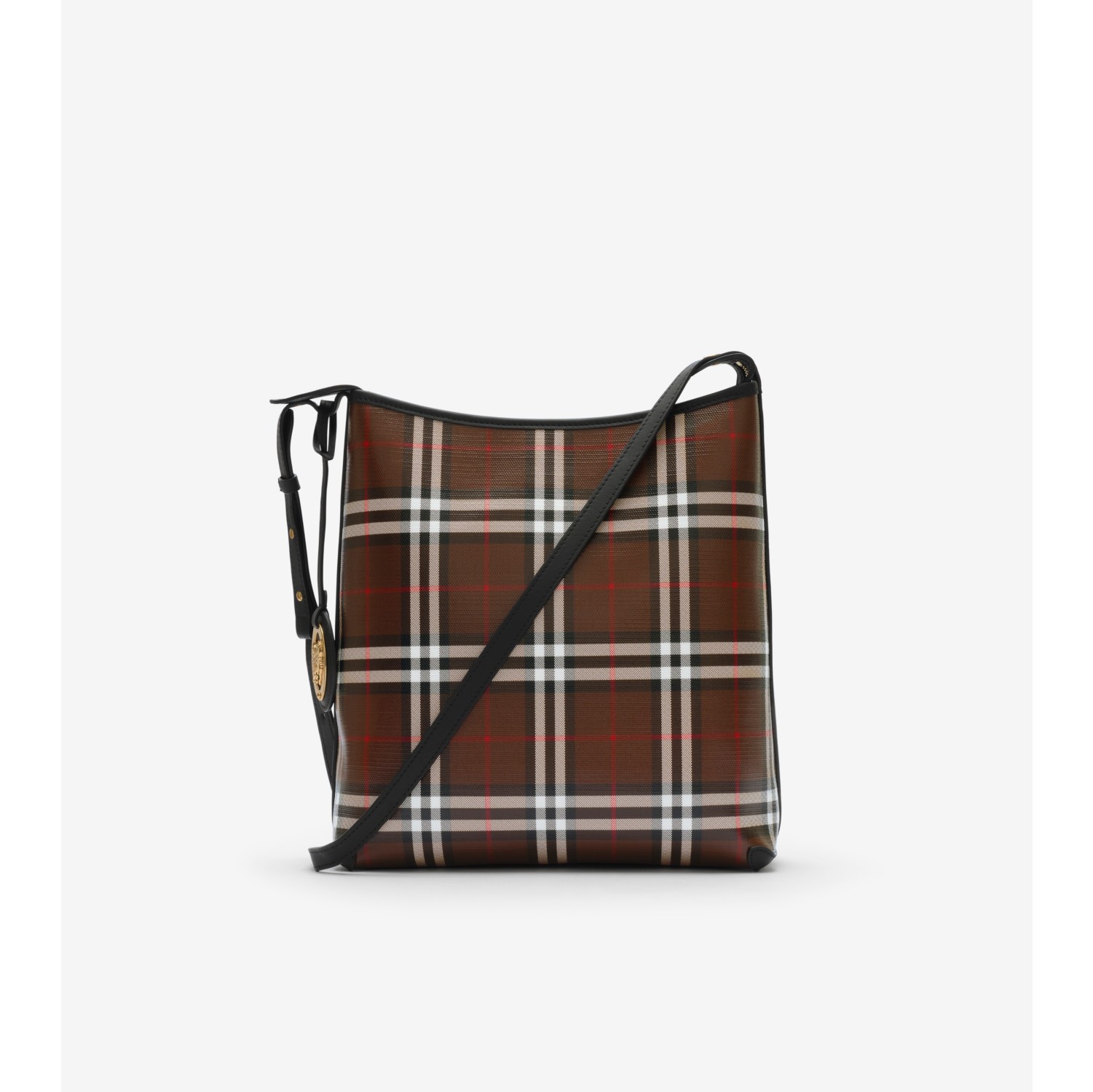 Small Check Shoulder Bag in Chocolate brown - Women | Burberry