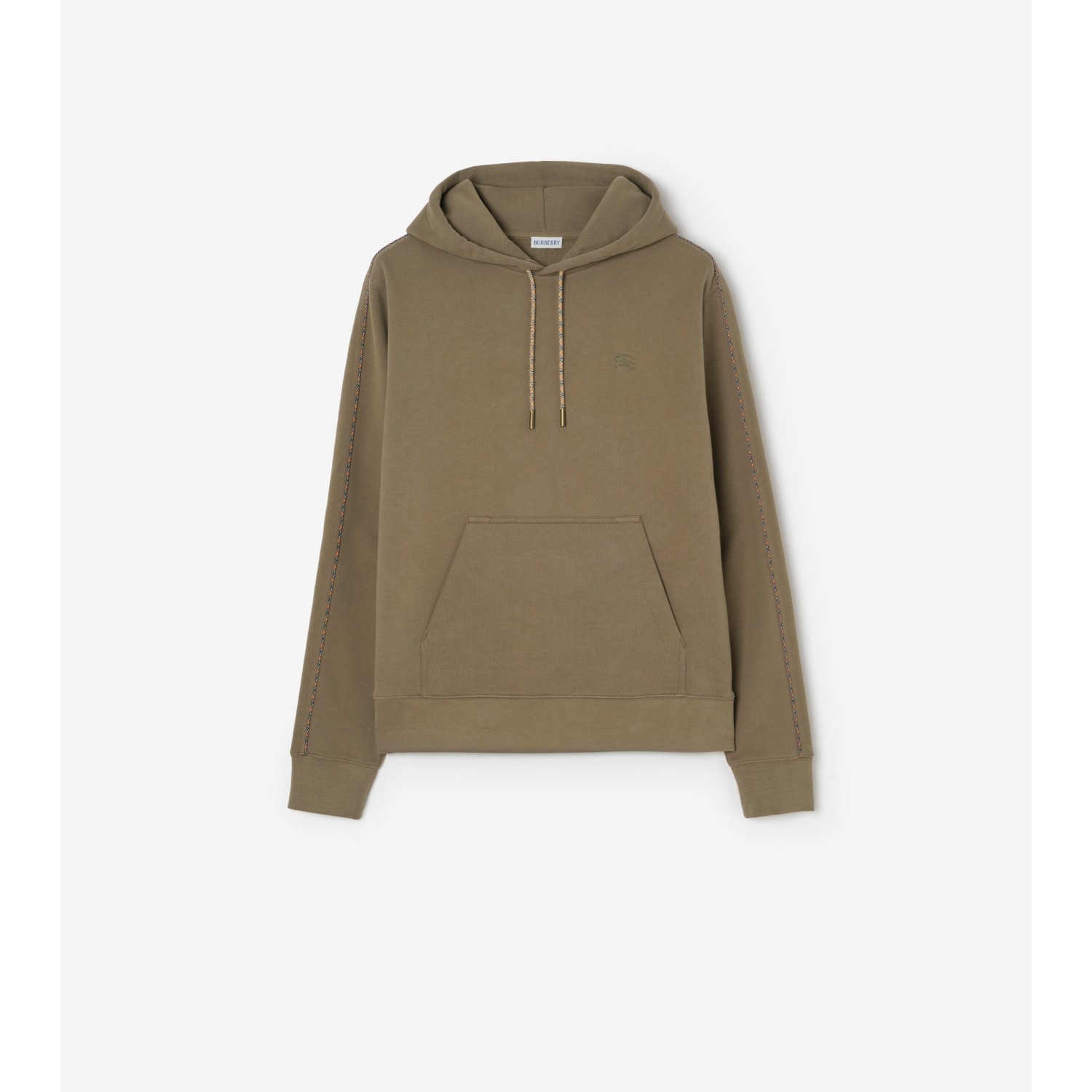 Check Piping Cotton Hoodie