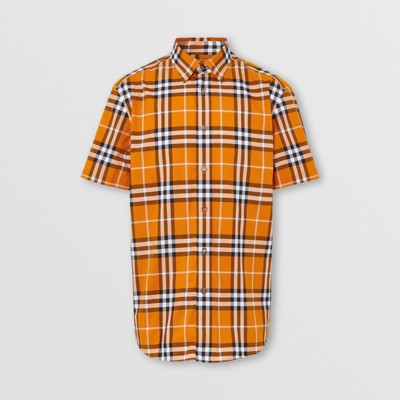 burberry shirt mens orange