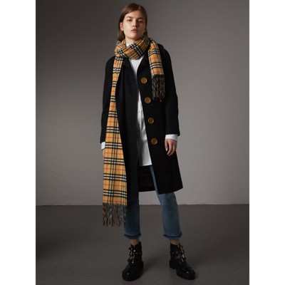 burberry check cashmere scarf