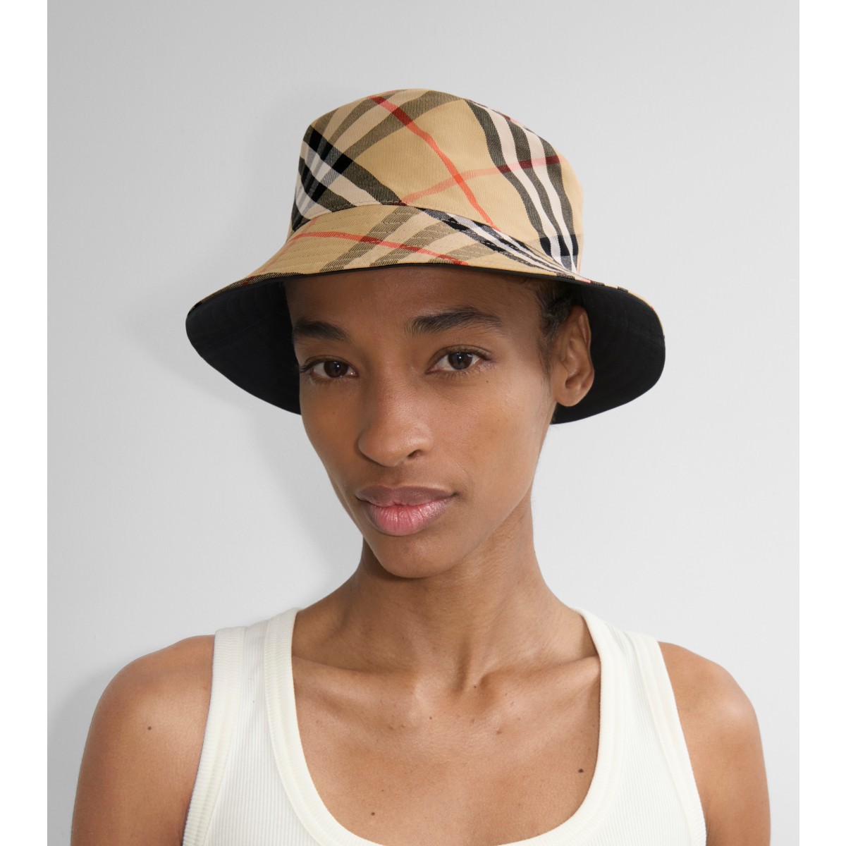  Check Reversible Gabardine Bucket Hat