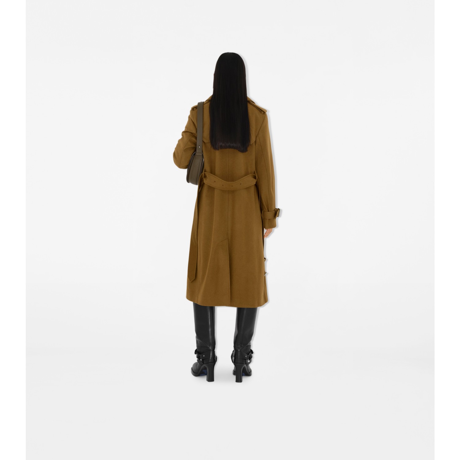 Long Cashmere Trench Coat