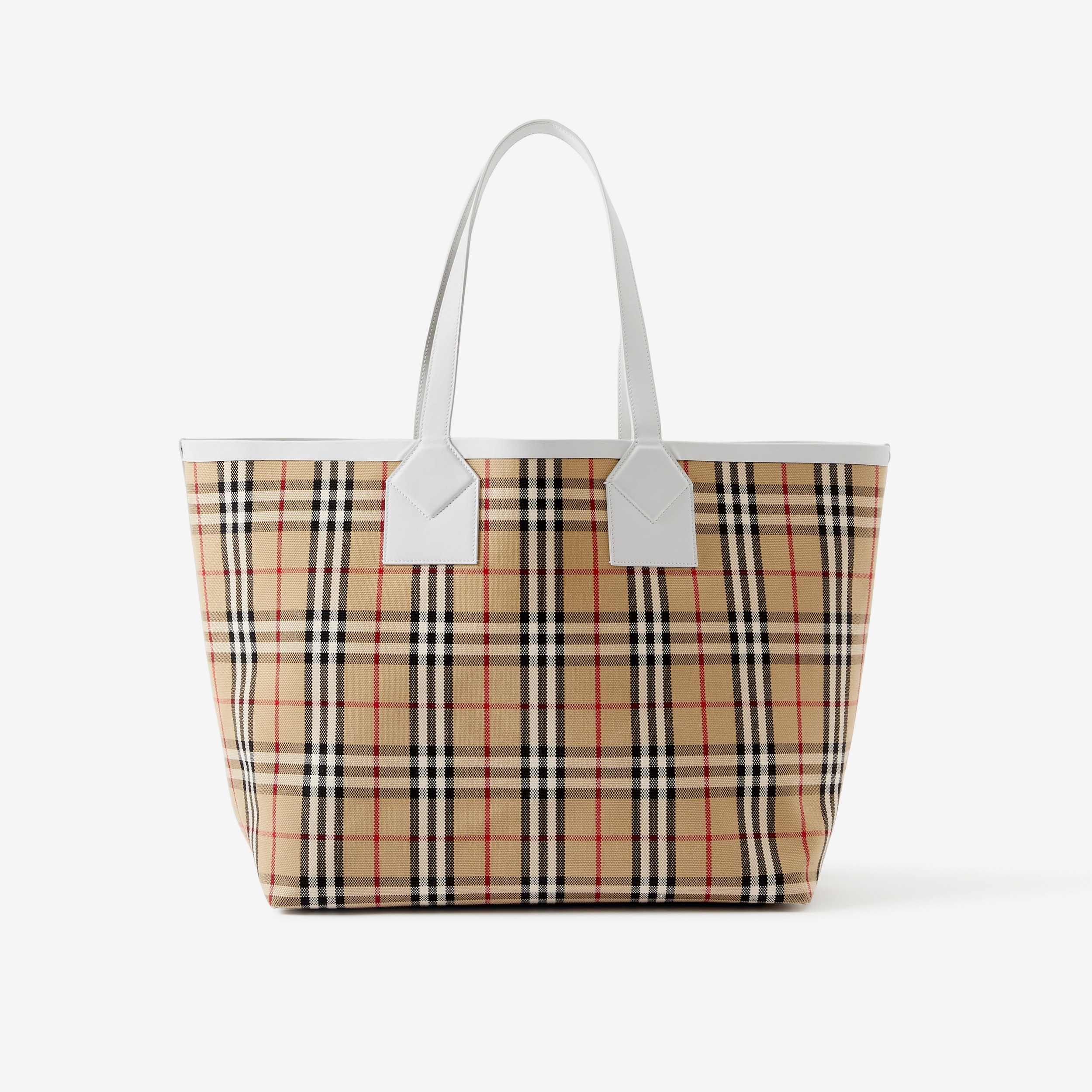 Large London Tote Bag in Archive Beige/white - Women | Burberry® Official - 3