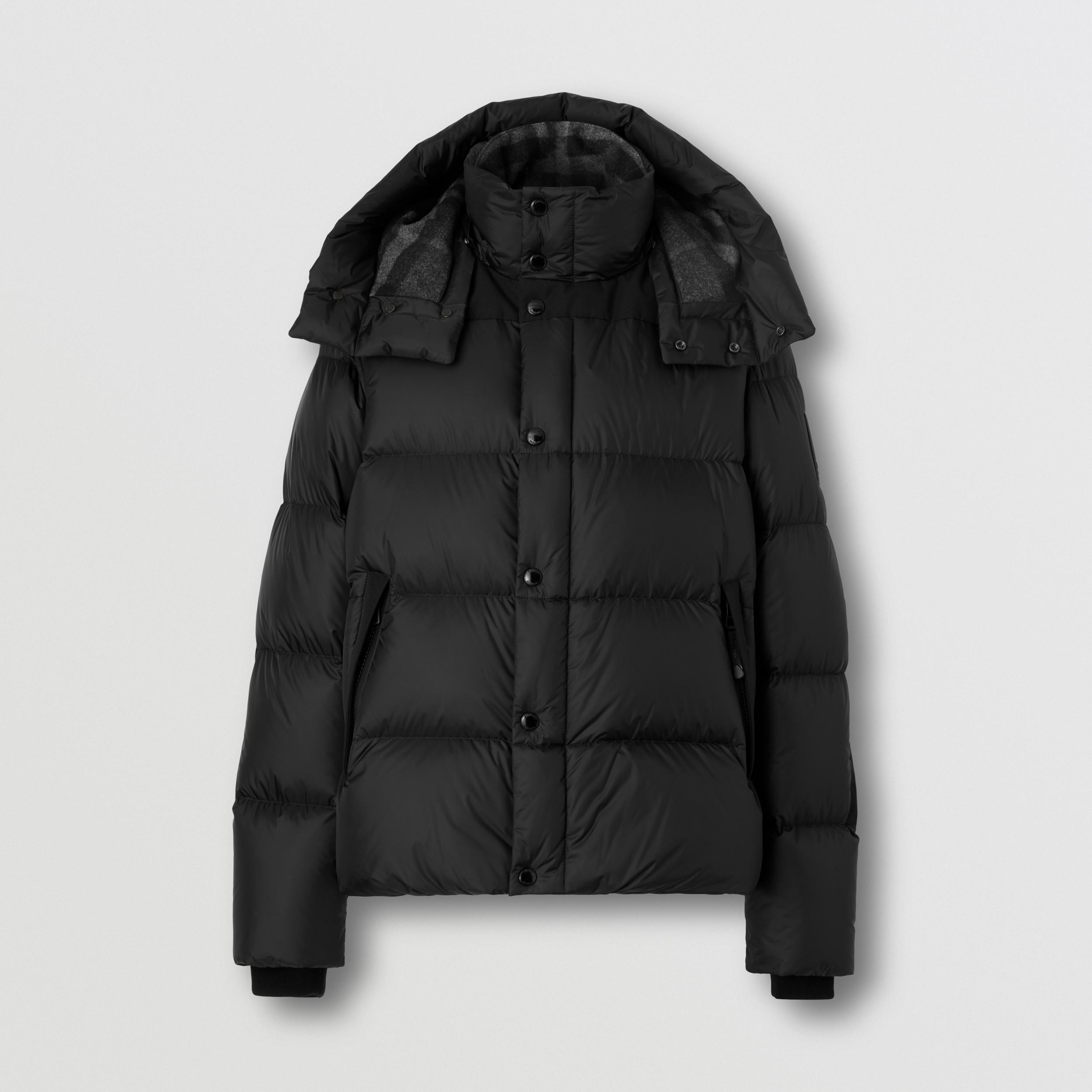 Detachable Sleeve Hooded Puffer Jacket in Black - Men | Burberry® Official - 4