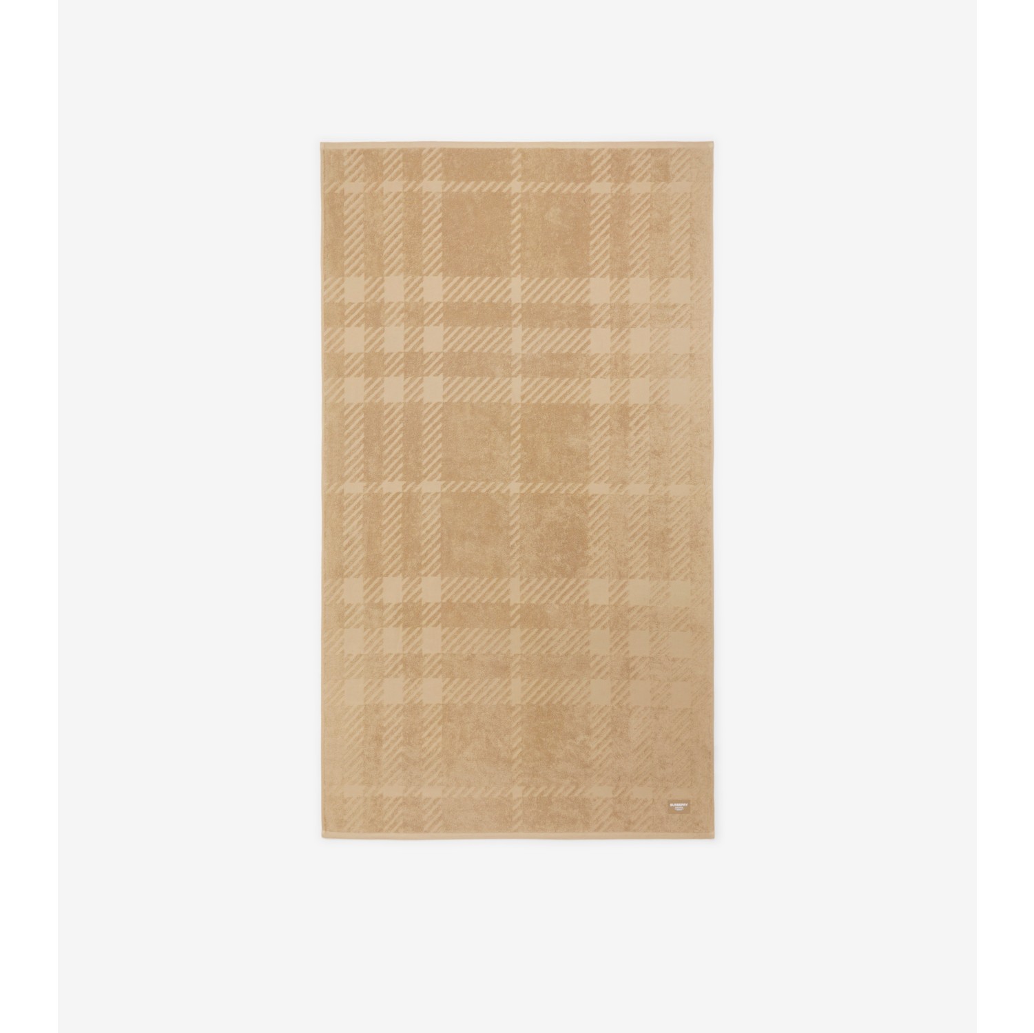 Check Cotton Jacquard Towel in Archive Beige | Burberry® Official