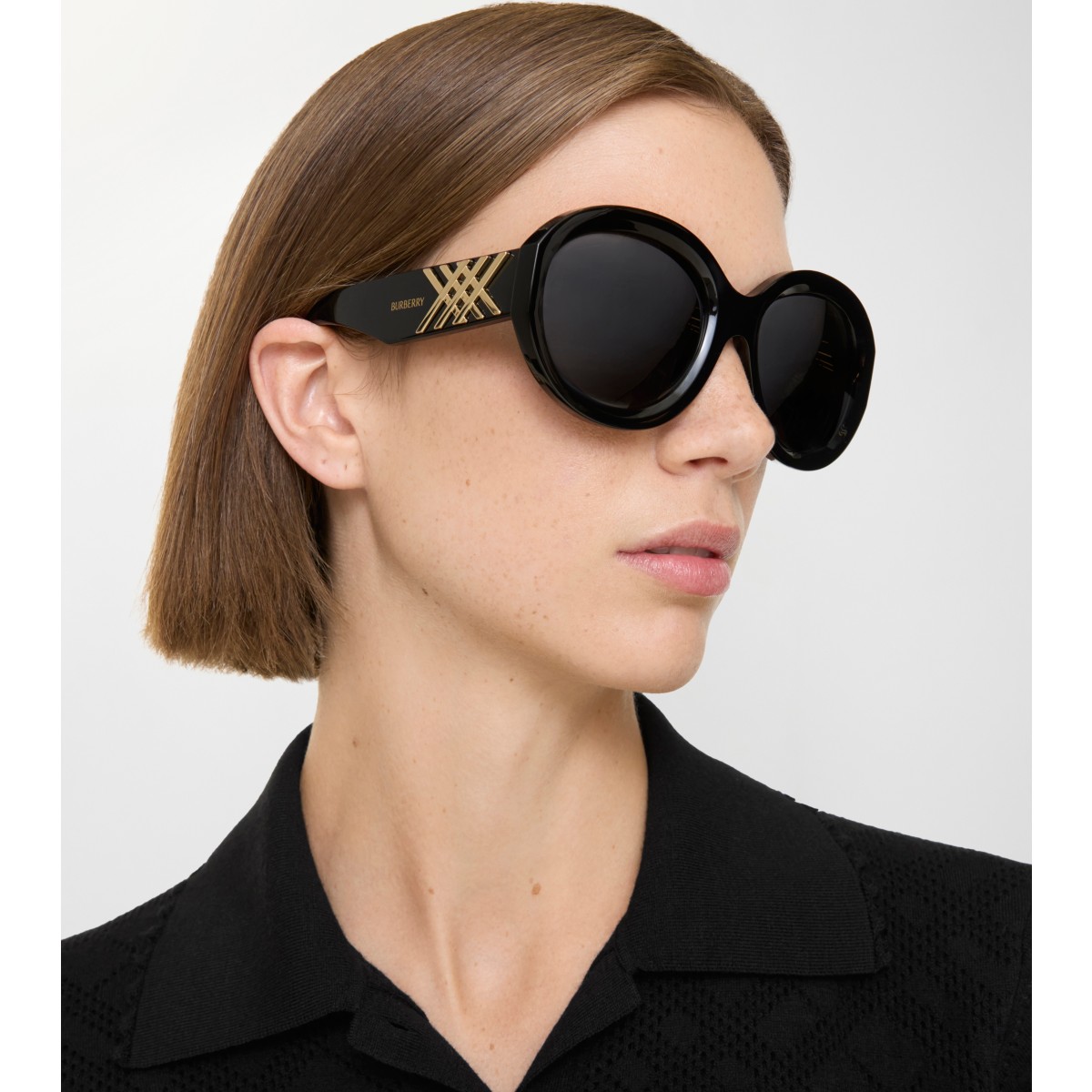  Check Heritage Round Sunglasses