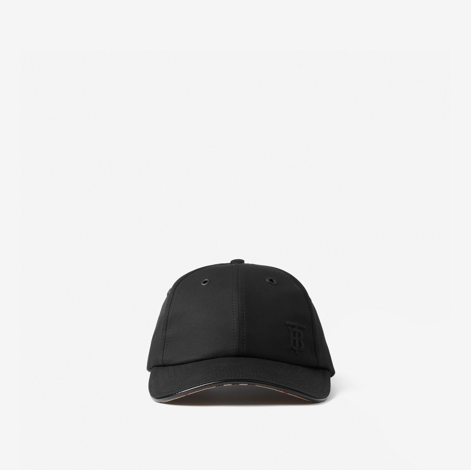 专属标识装饰轻薄嘎巴甸棒球帽 (黑色) | Burberry® 博柏利官网