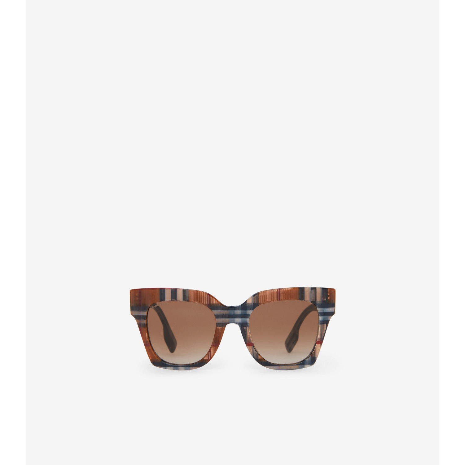 Check Square Frame Sunglasses