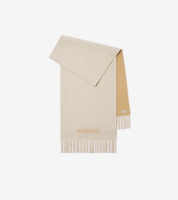 【関税&送料込】Burberry Beige Cashmere Reversible Scarf Reversible Check Cashmere Scarf in Archive beige | Burberry