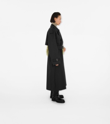 Trench Long En Gabardine (Onyx) - Femme, Gabardine De Coton | Site ...