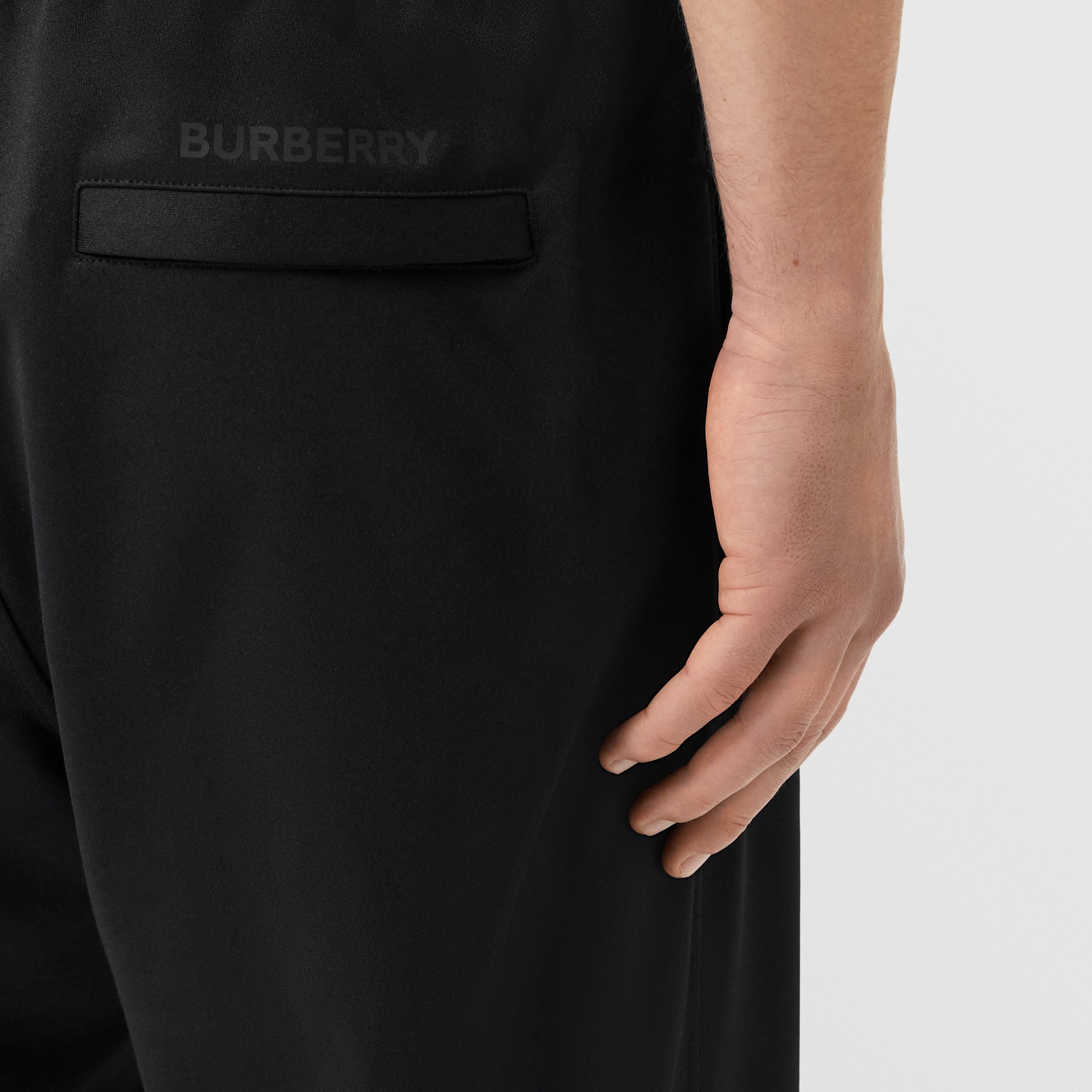 Logo Print Cotton Blend Jogging Pants in Black - Men | Burberry® Official - 2