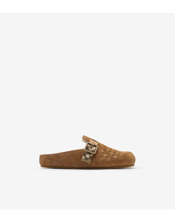 Check Shearling Urchin Clogs