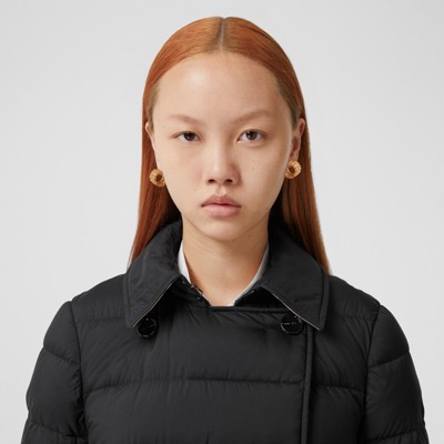 Detachable Hood Puffer Coat In Black - Women | Burberry® Official