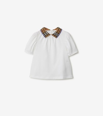 Burberry check cheap collar polo mens