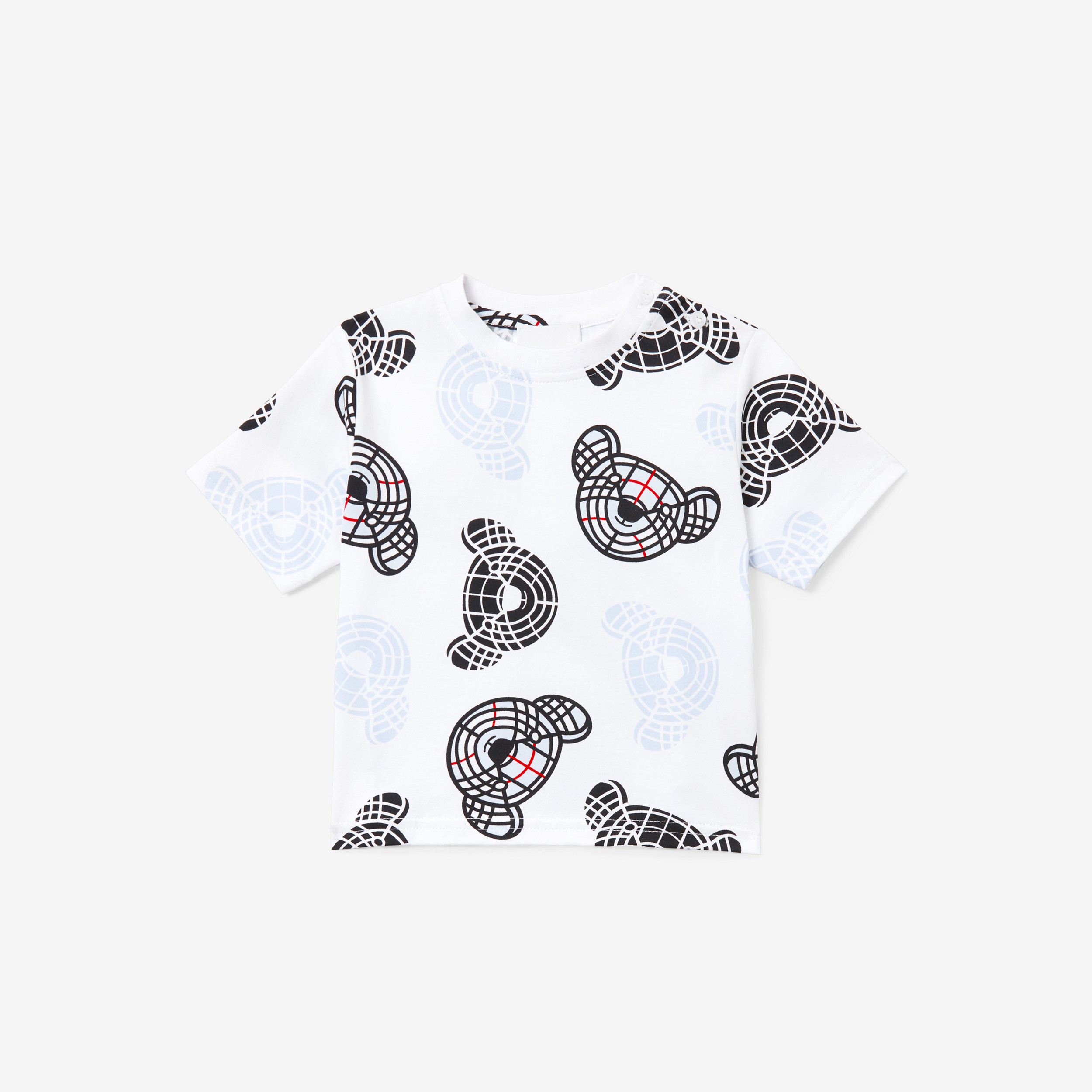 Camiseta de algodão com estampa Thomas Bear (Branco) - Crianças | Burberry® oficial - 1