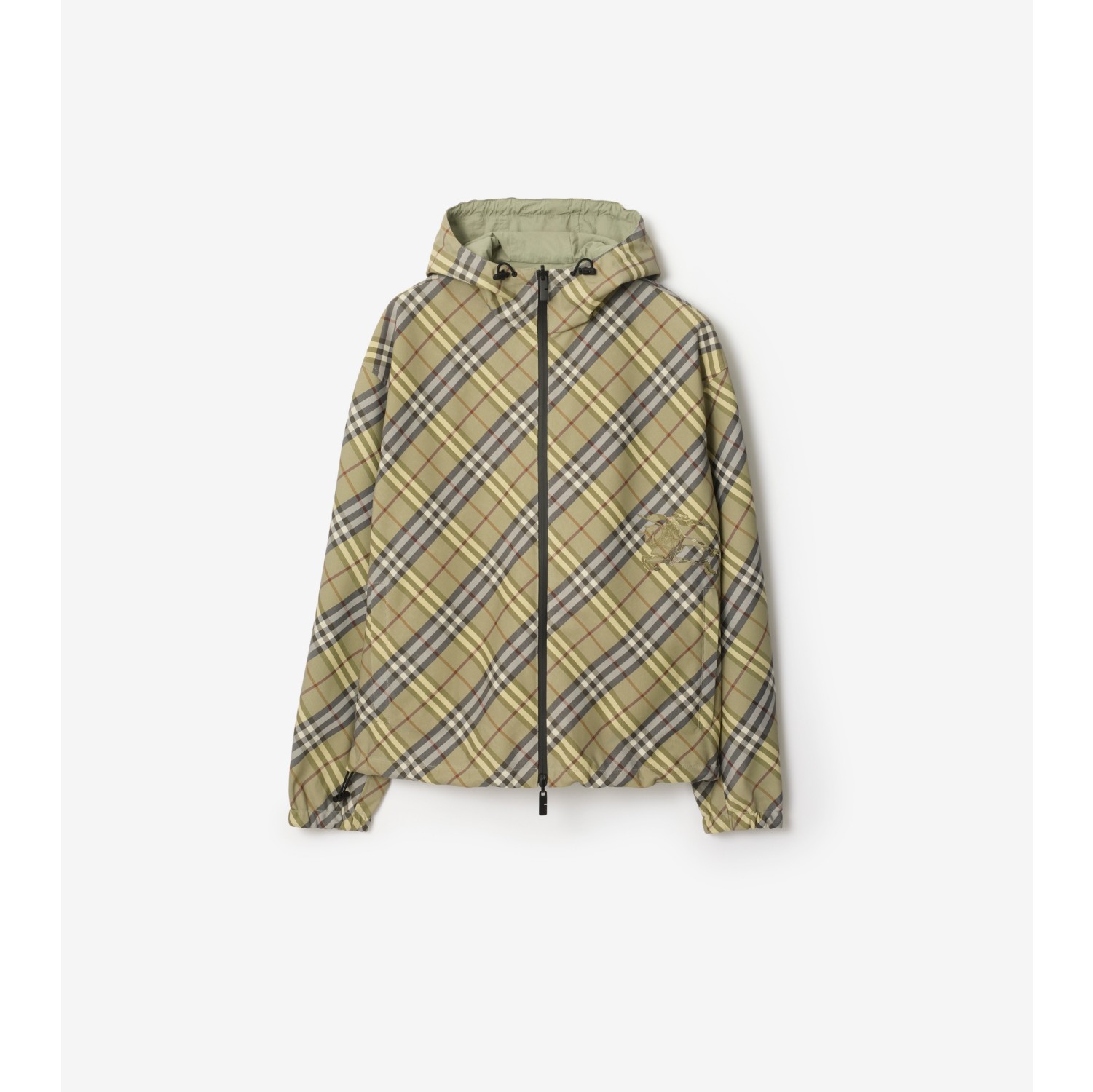 リバーシブル チェック フーデッドジャケット
