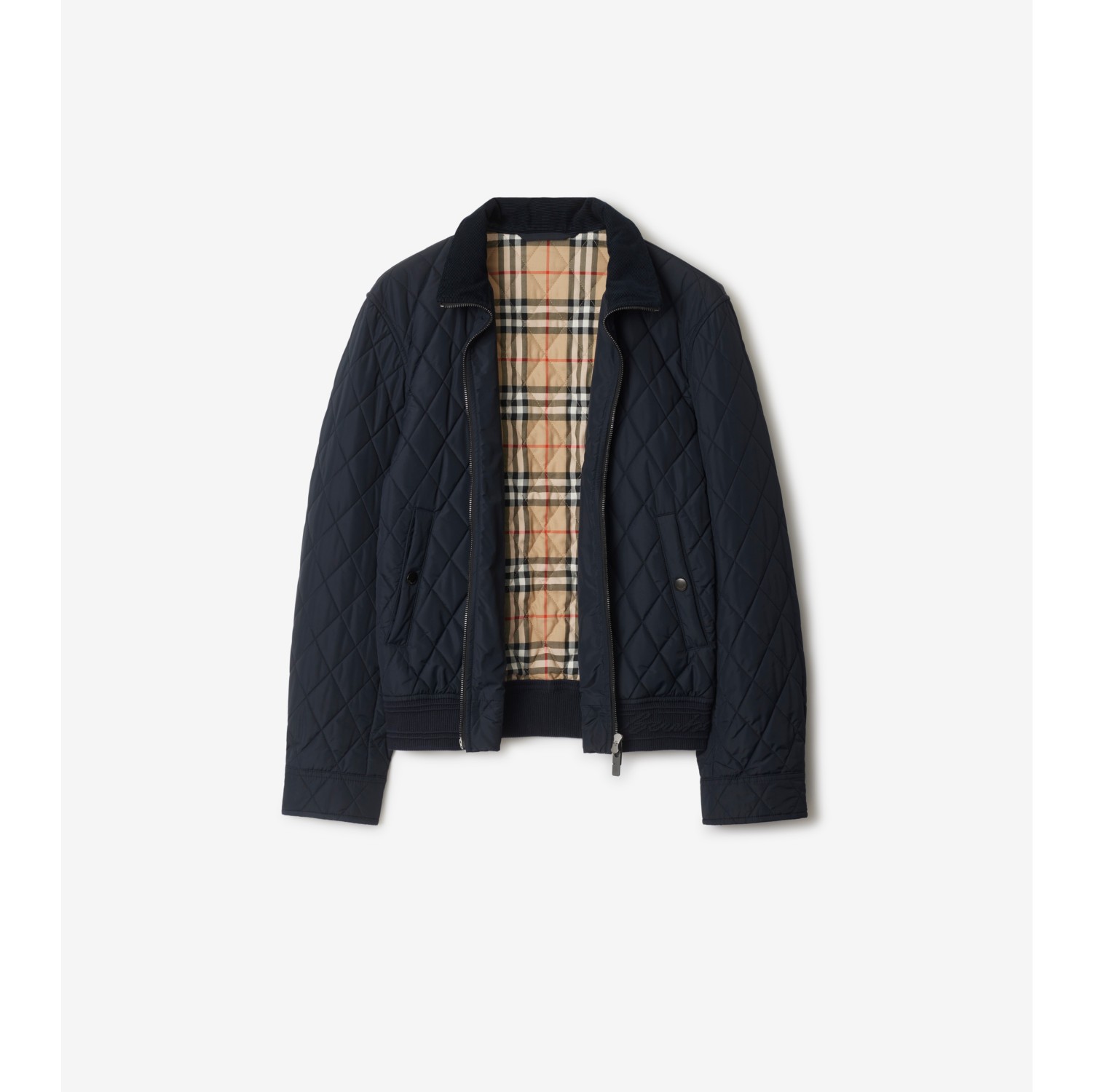 Quilted Nylon Jacket in Navy - Men | Burberry® Official