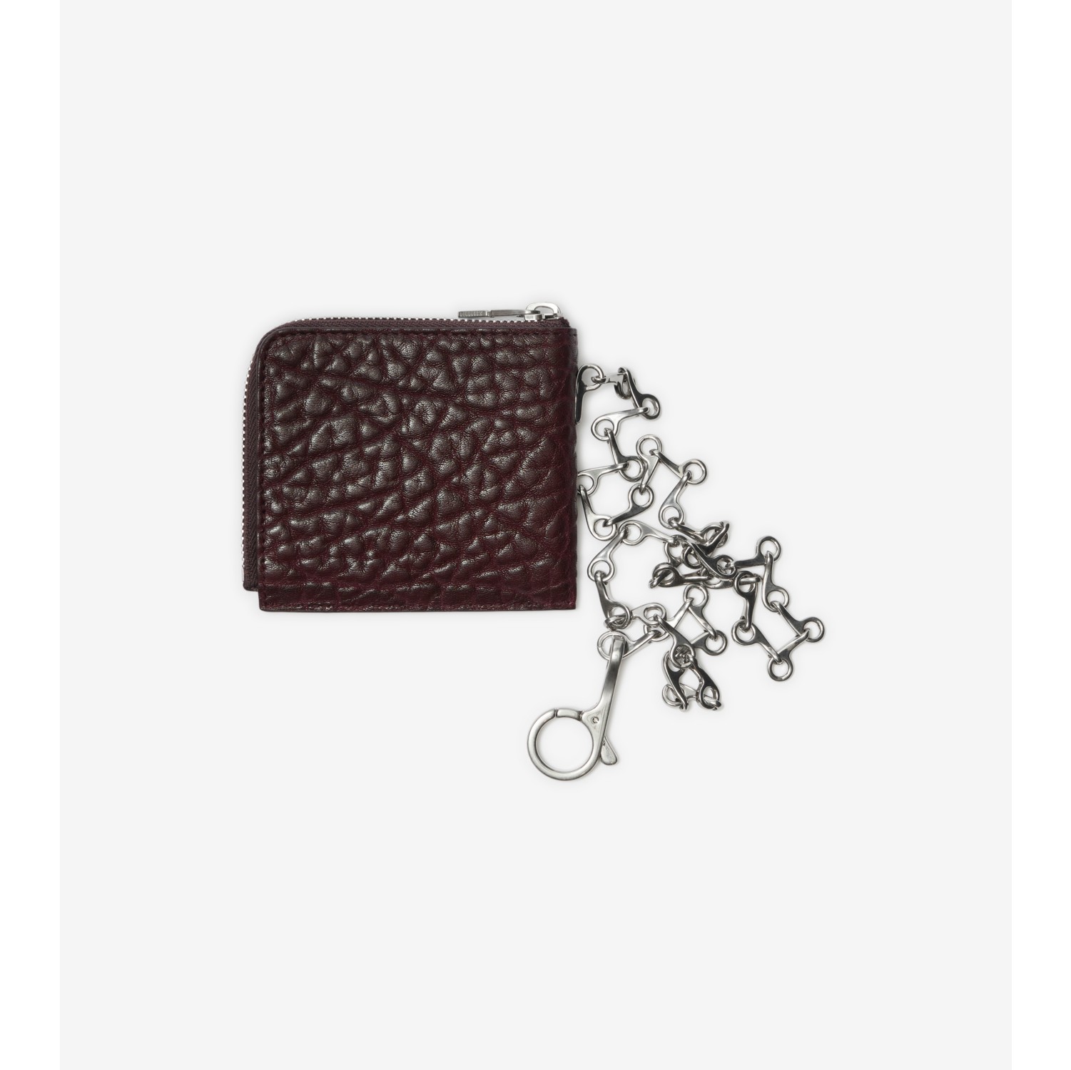 Leather B Chain Wallet in Bordeaux - Men | Burberry® Official