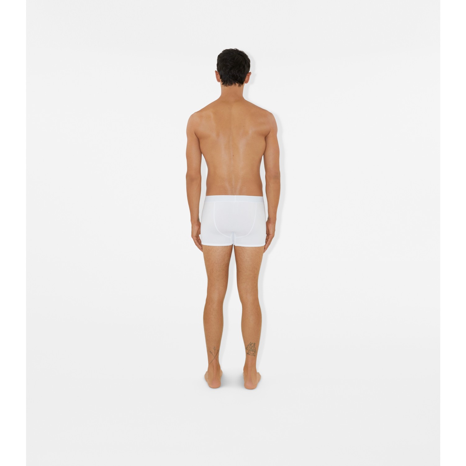 Cotton Boxer Shorts in White Men Burberry Official