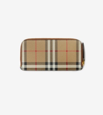 Large Check Zip Card Case in Archive beige | Burberry® Official