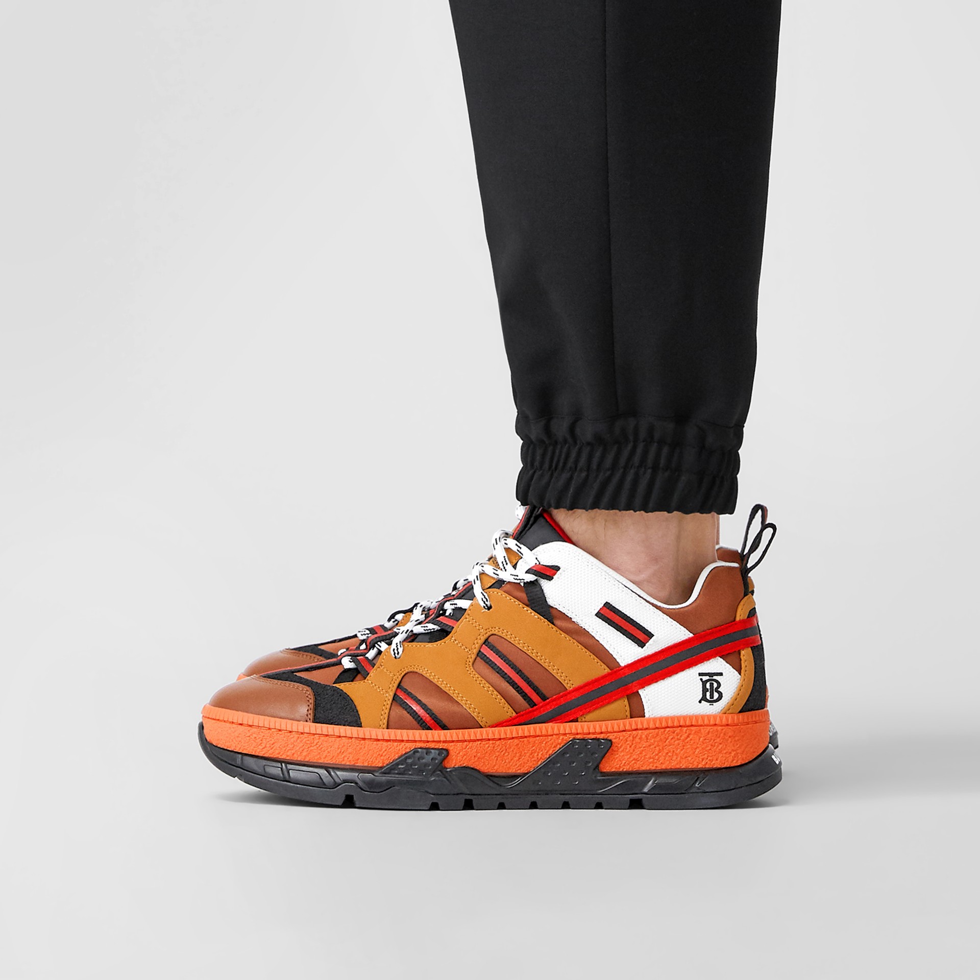 mesh and nubuck union sneakers