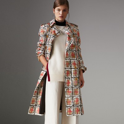 plaid burberry coat