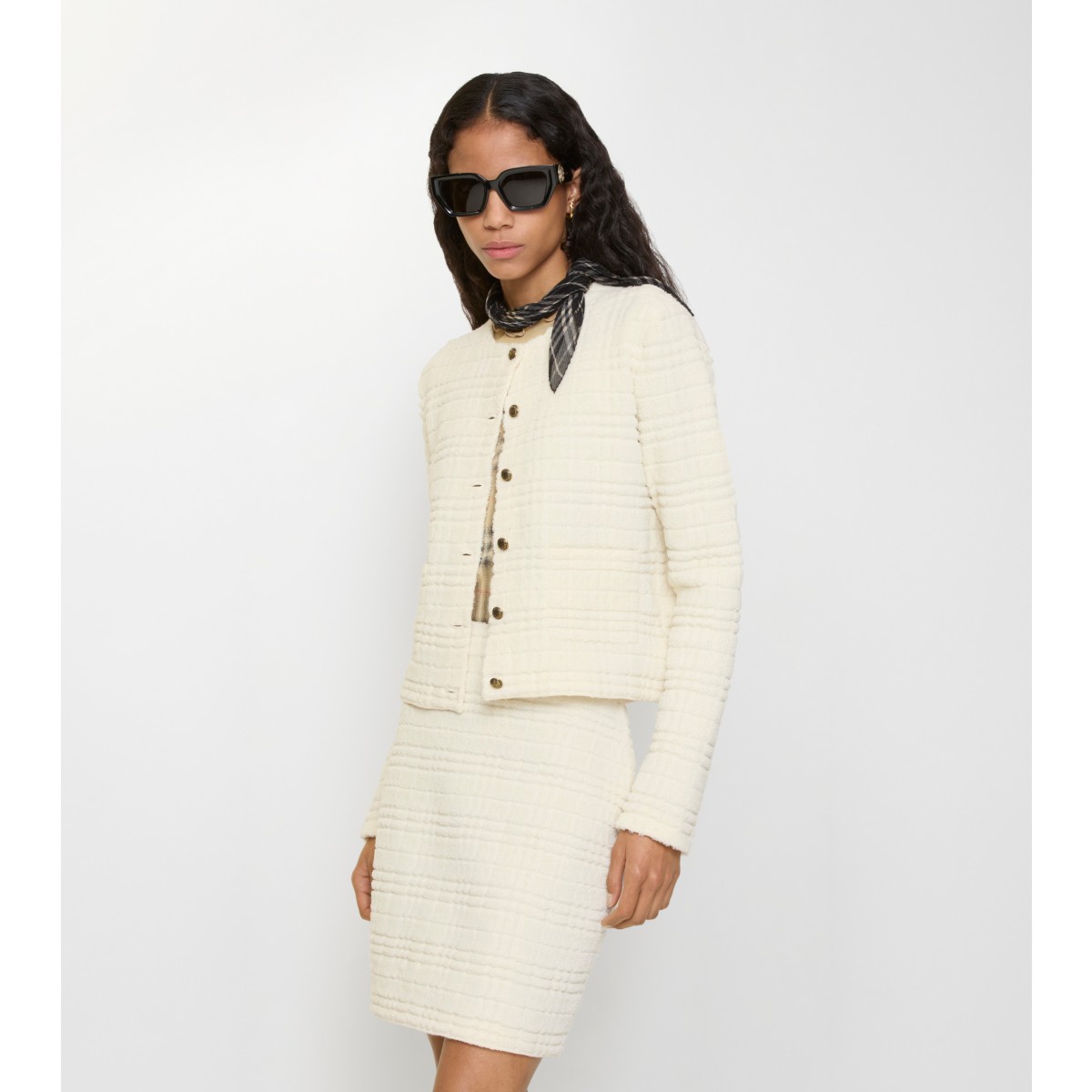  Check Wool Blend Jacket