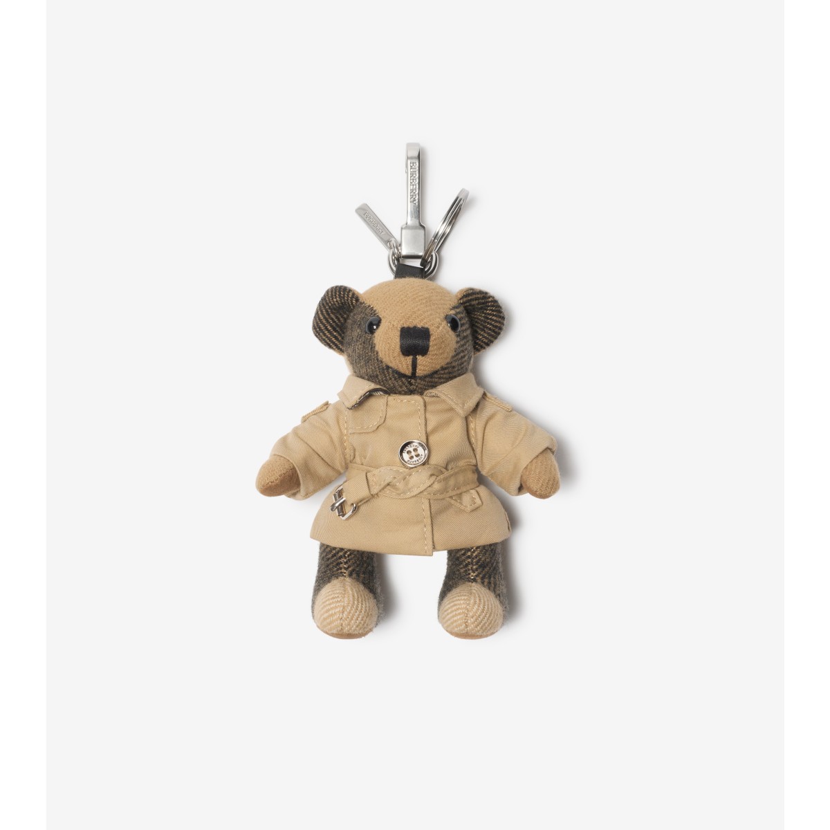 Burberry Thomas Trench-coat Teddy Bear Key-ring In Neutral