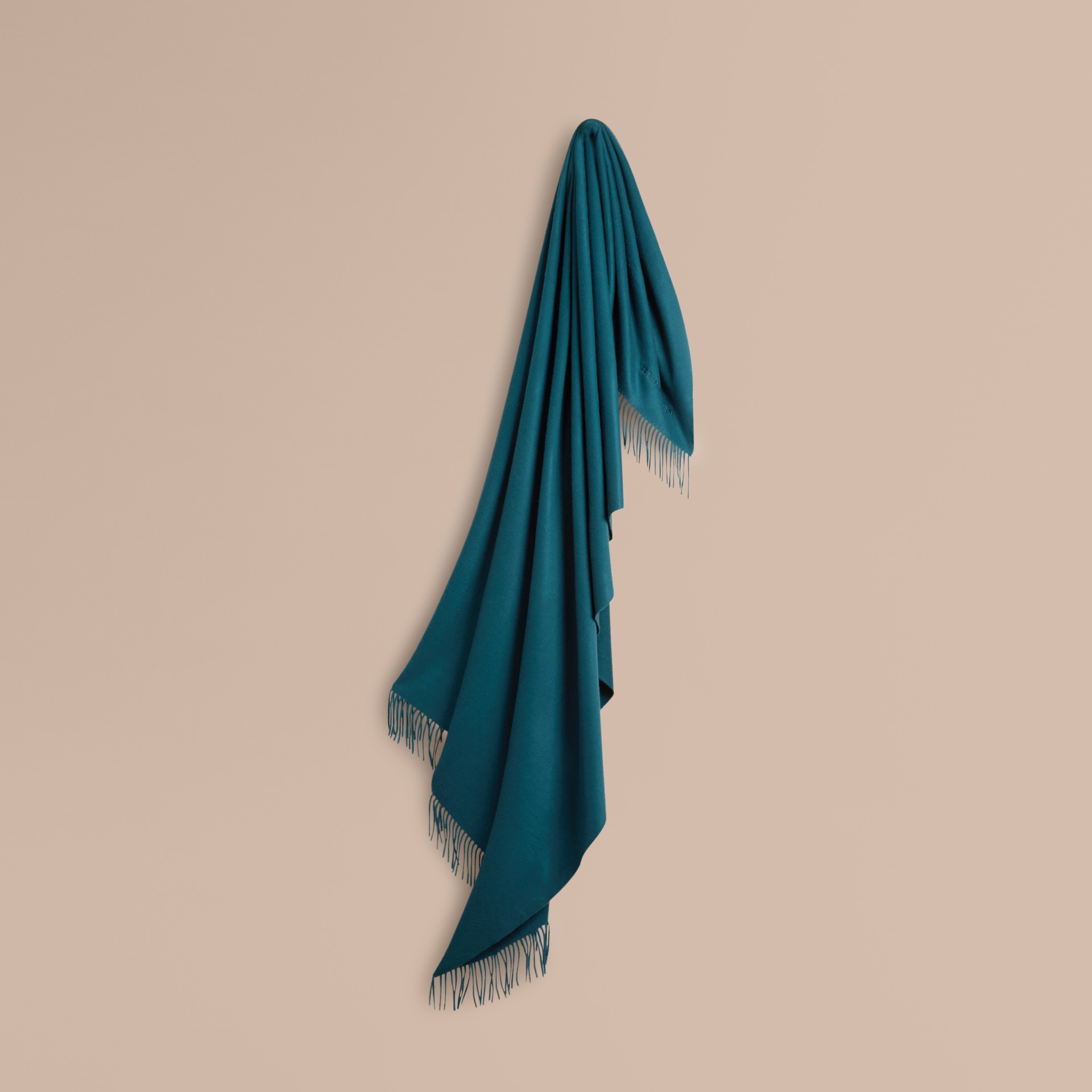 Cashmere Blanket in Dark Teal Burberry United States