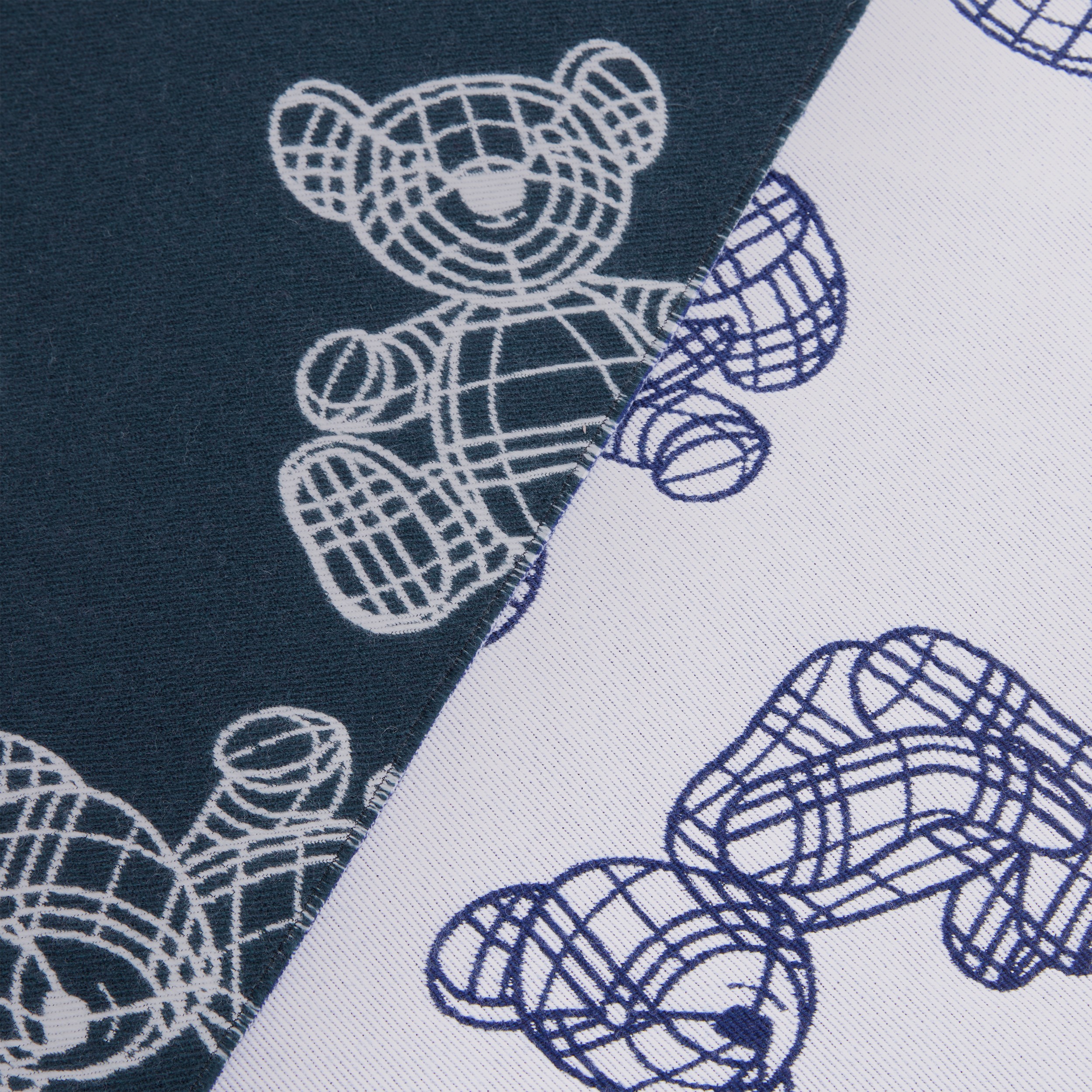 Thomas Bear Wool Jacquard Scarf in Navy - Children | Burberry® Official - 2