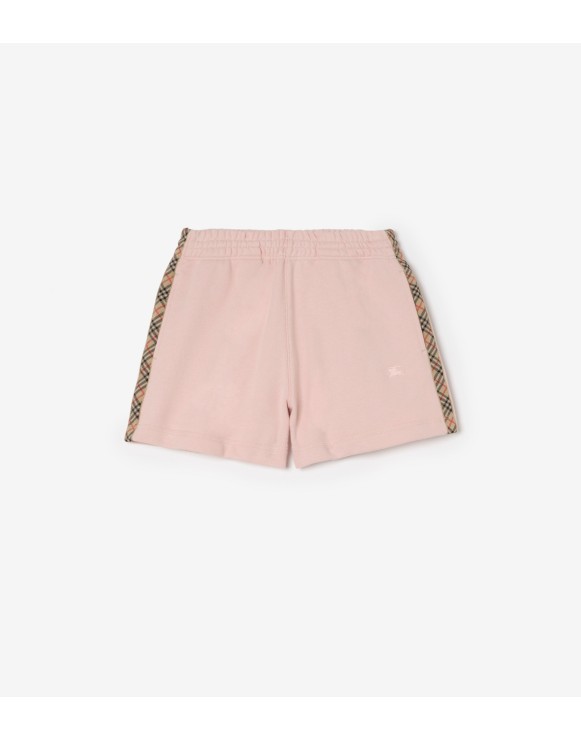 Check Trim Cotton Shorts