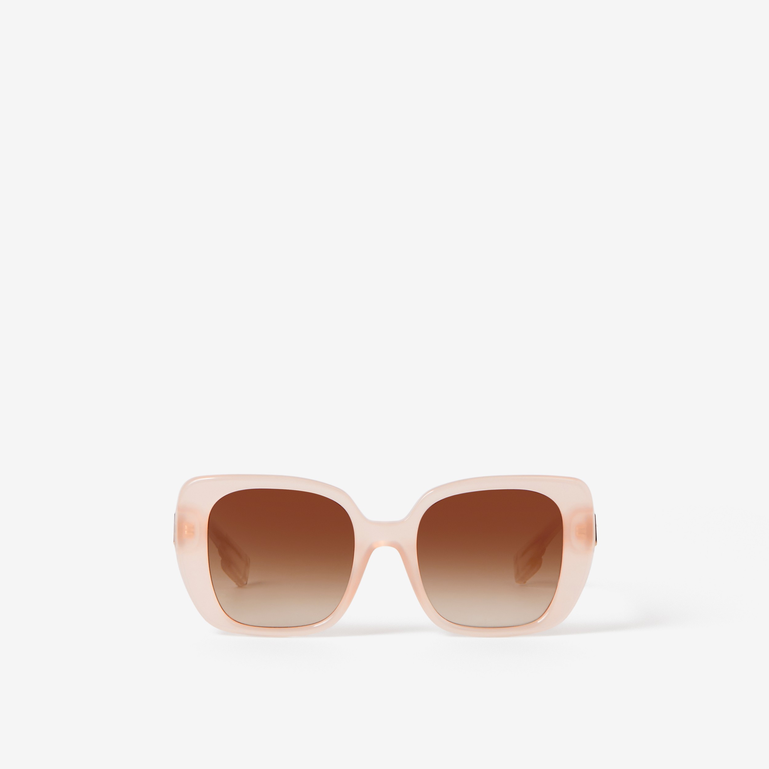 Oversized Square Frame Lola Sunglasses in Dusky Pink - Women | Burberry® Official - 1