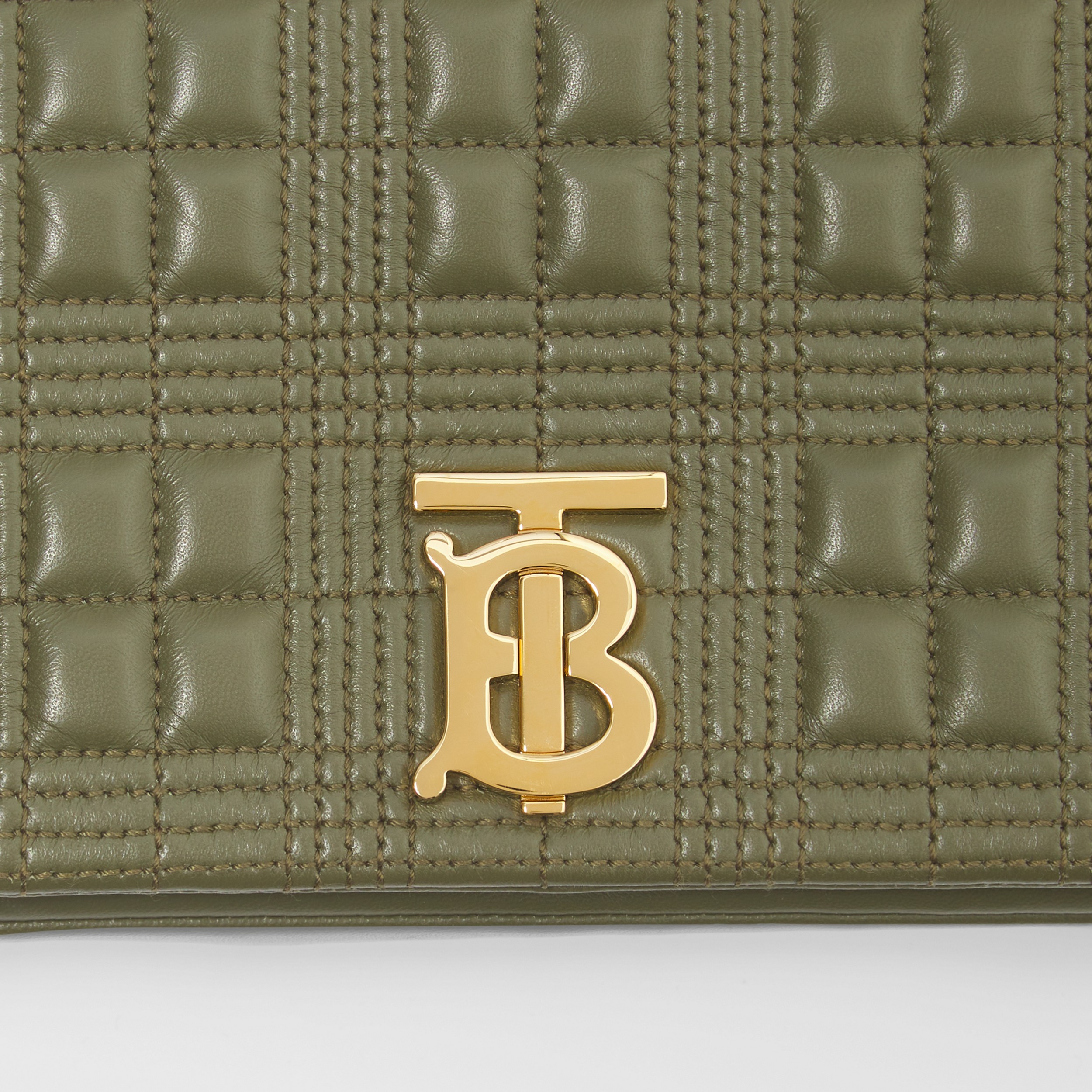 Small Quilted Lambskin Lola Bag in Dark Fern Green - Women | Burberry® Official - 2