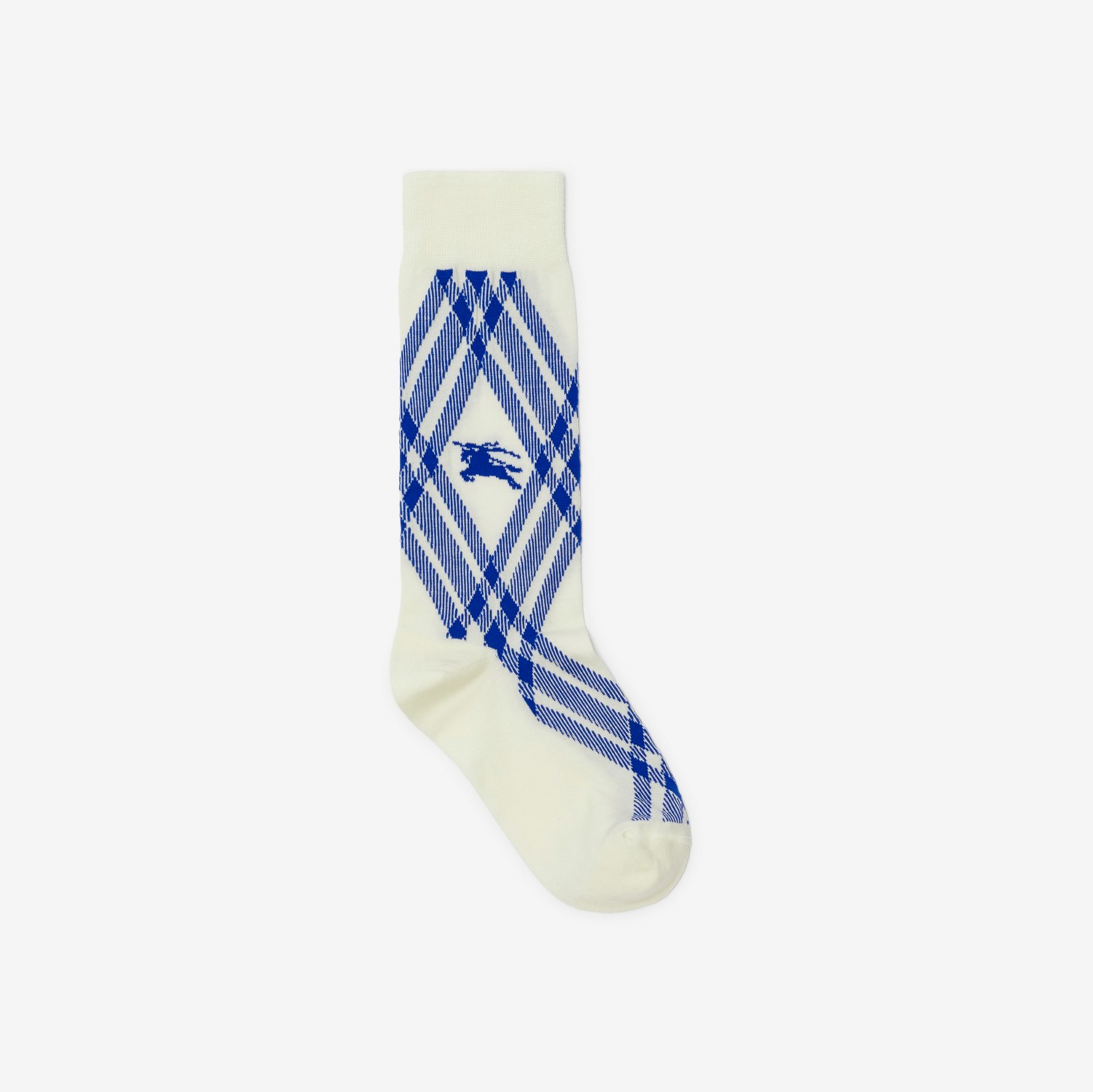 Check Cotton Blend Socks in White/knight | Burberry® Official