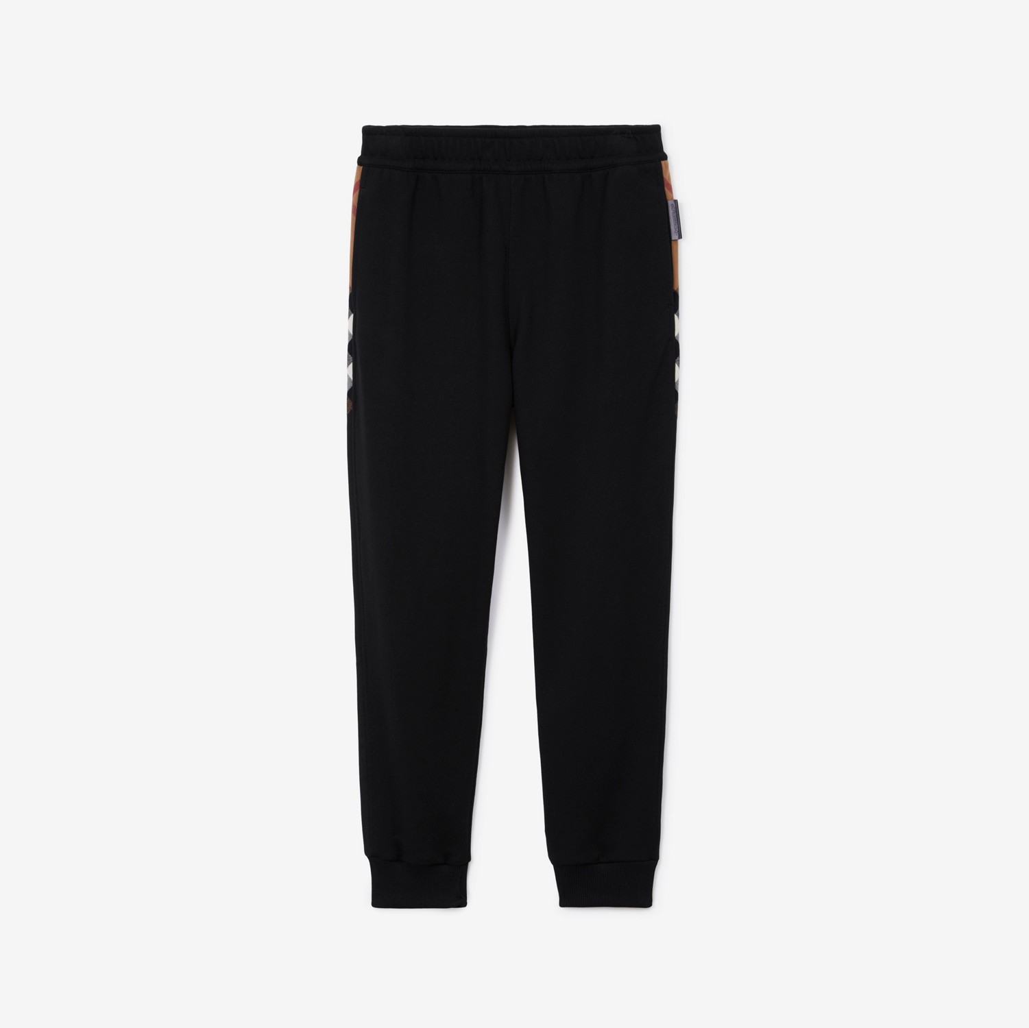 Check Panel Jogging Pants in Black - Women | Burberry® Official