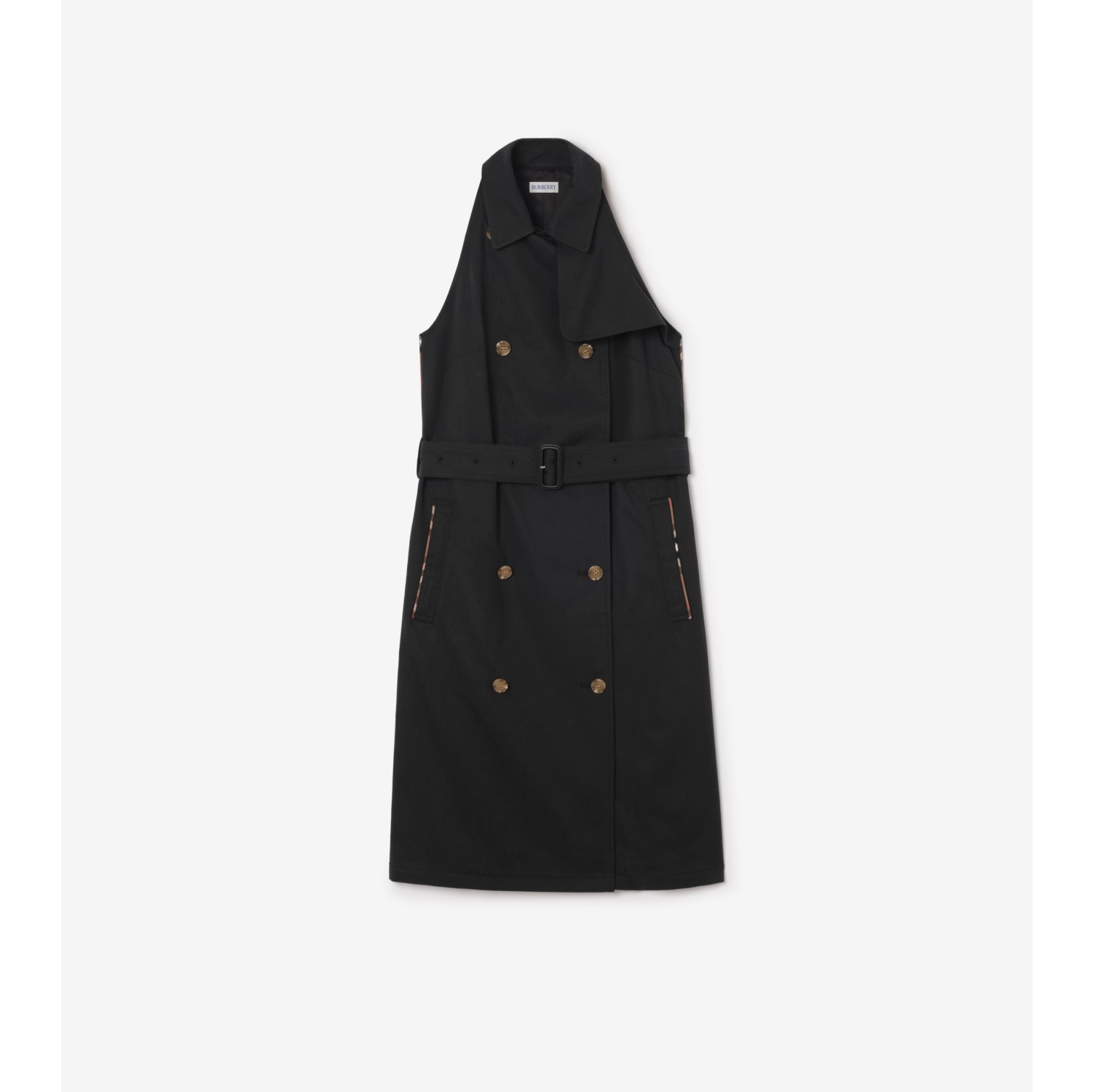 Cotton Blend Trench Dress