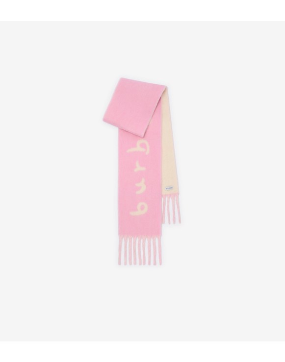 Reversible Logo Alpaca Wool Blend Scarf