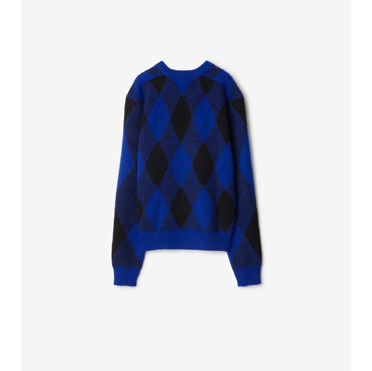 Argyle Wool Sweater in Knight Men Burberry® Official
