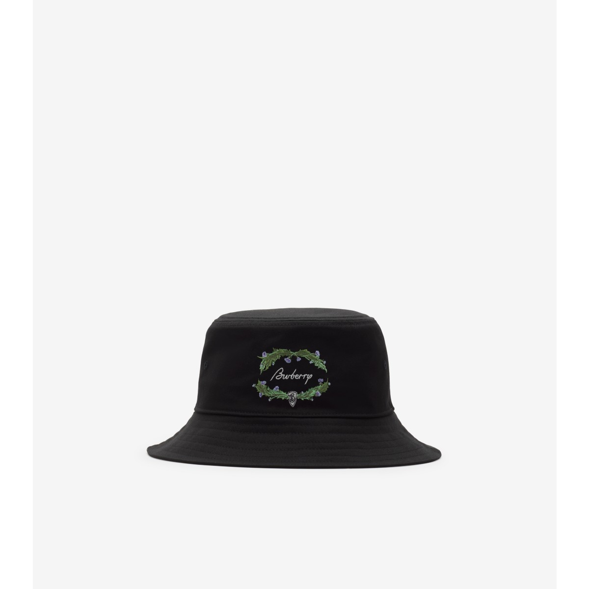 Burberry Thistle Logo Bucket Hat In Coal