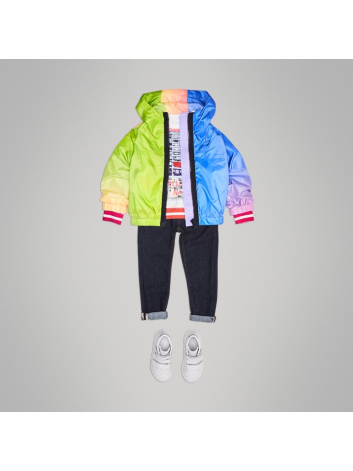 彩虹印花轻盈连帽外套 (多色) | burberry 博柏利