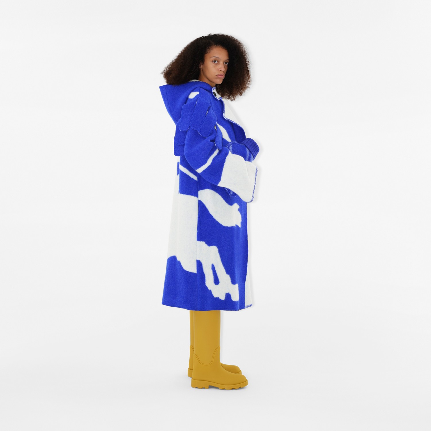 Capa estilo manta en lana con EKD (Knight) - Mujer | Burberry® oficial