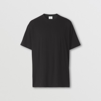 Location Print Cotton Oversized T-shirt in Black - Men | Burberry 