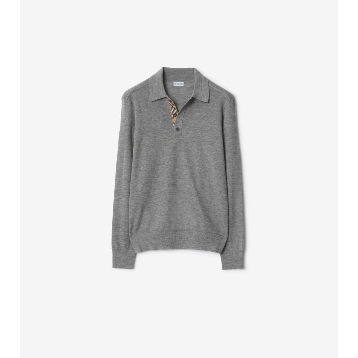  Check Long-sleeve Polo Shirt