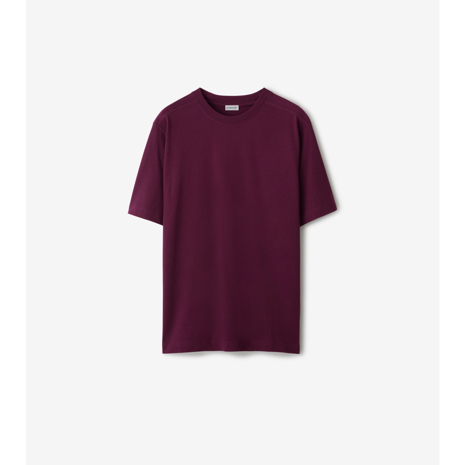 Cotton T-shirt in Plum - Men | Burberry® Official