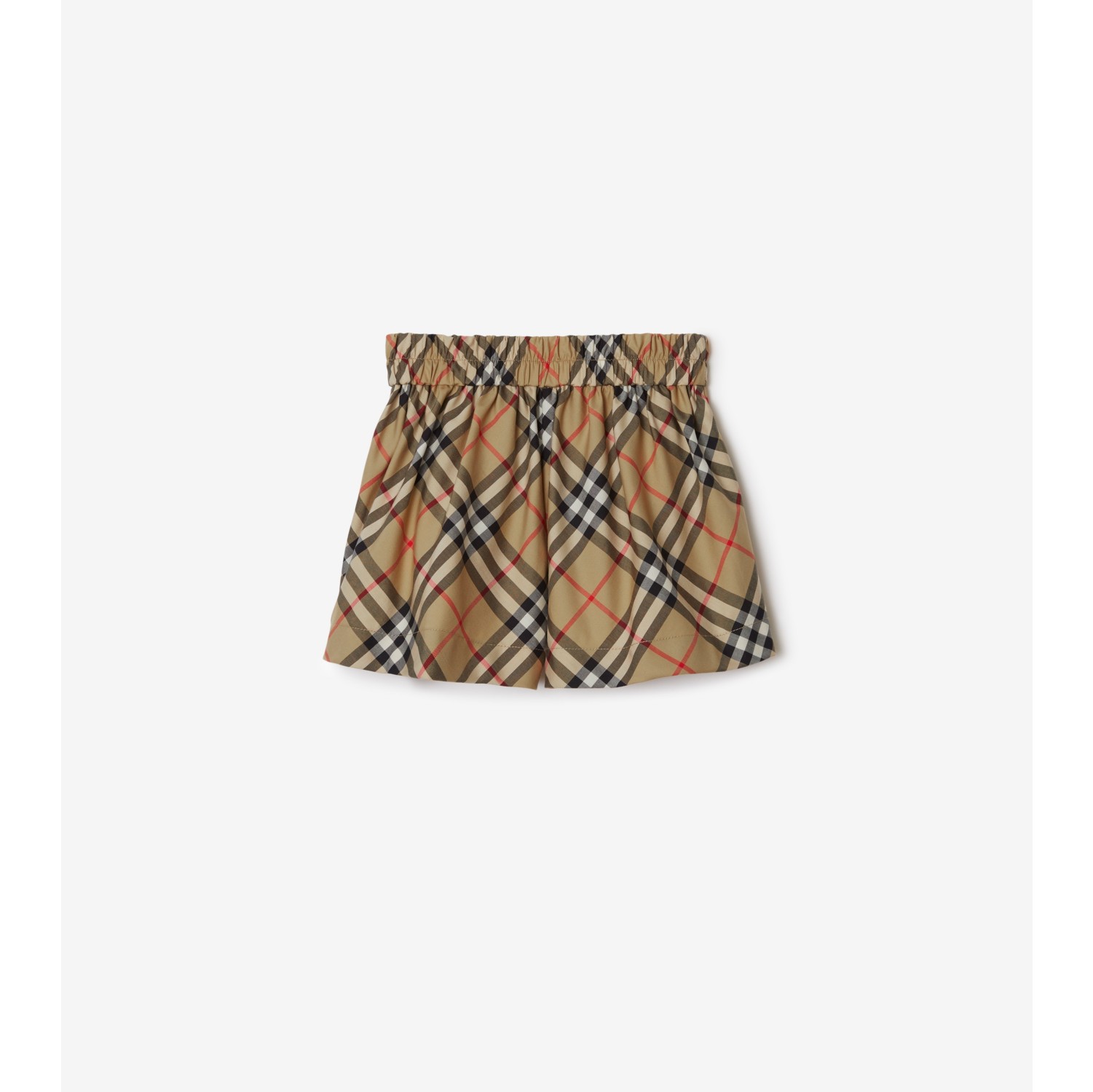 Shorts aus Stretchbaumwolle in Check