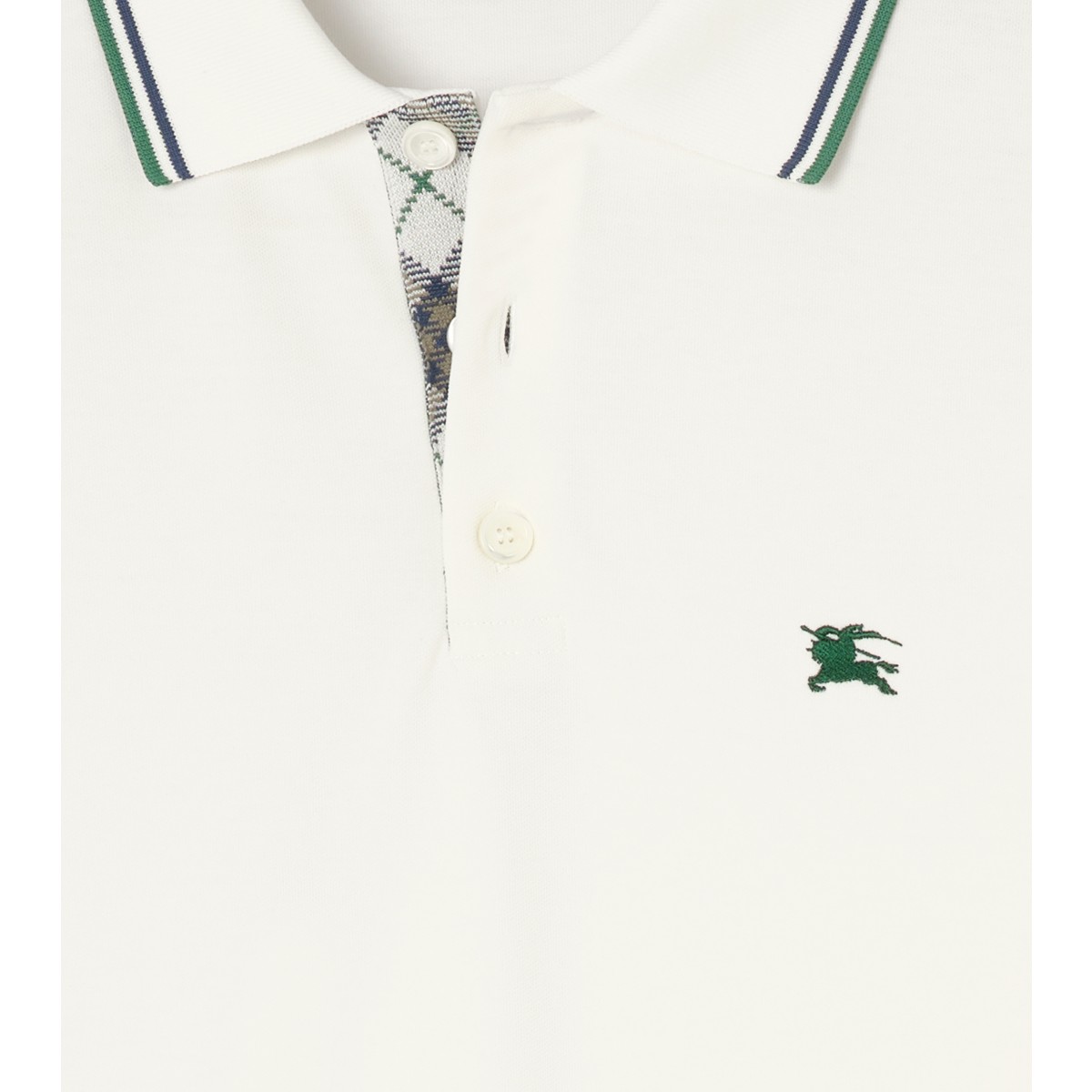  Check Cotton Blend Tennis Polo Shirt